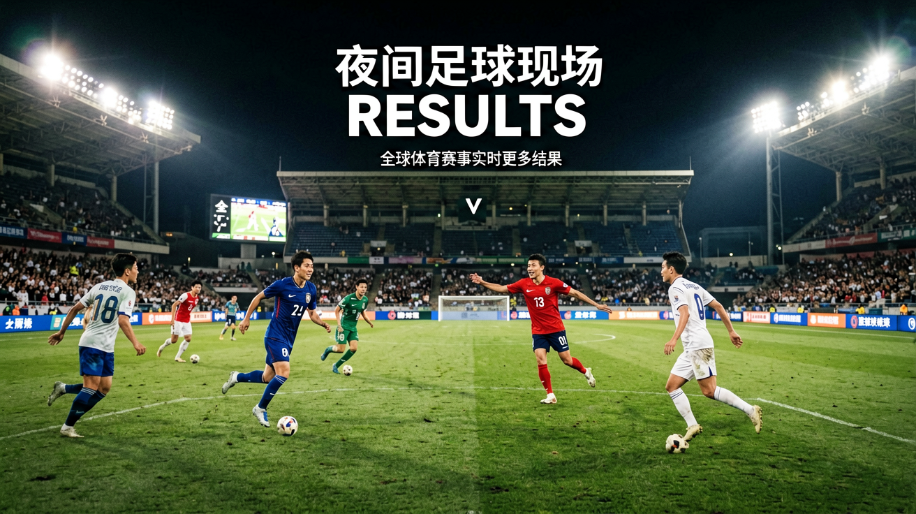 夜间足球比赛现场